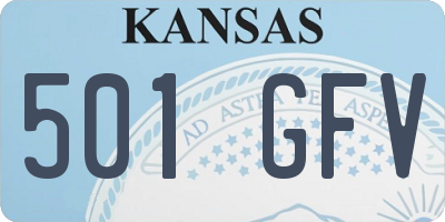 KS license plate 501GFV