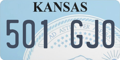 KS license plate 501GJO