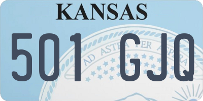 KS license plate 501GJQ