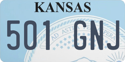 KS license plate 501GNJ