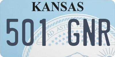 KS license plate 501GNR