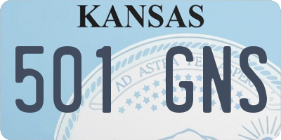 KS license plate 501GNS