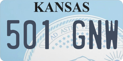 KS license plate 501GNW