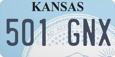 KS license plate 501GNX