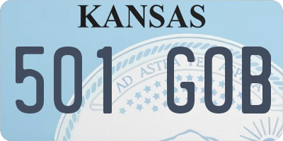 KS license plate 501GOB