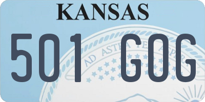 KS license plate 501GOG