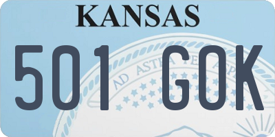 KS license plate 501GOK