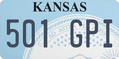 KS license plate 501GPI