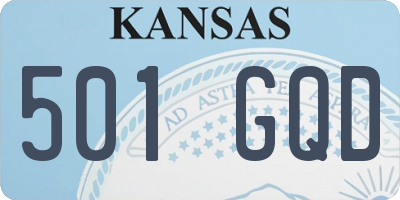 KS license plate 501GQD