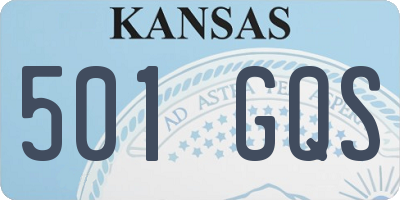 KS license plate 501GQS