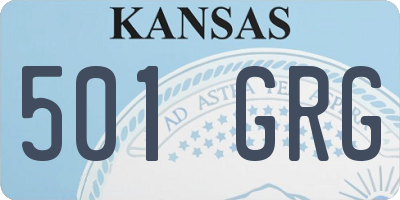 KS license plate 501GRG