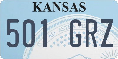 KS license plate 501GRZ