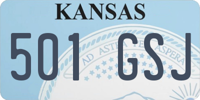 KS license plate 501GSJ