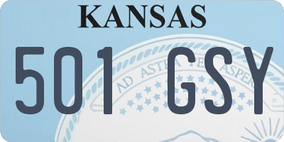 KS license plate 501GSY