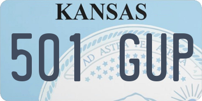KS license plate 501GUP