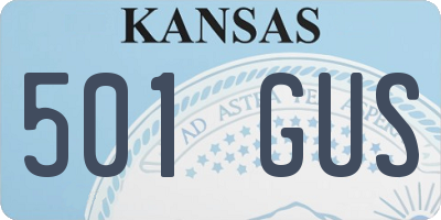 KS license plate 501GUS