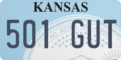 KS license plate 501GUT