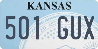 KS license plate 501GUX