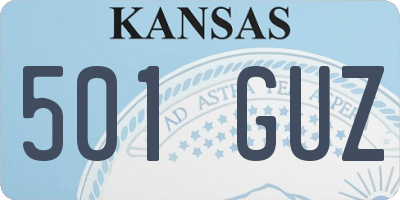 KS license plate 501GUZ