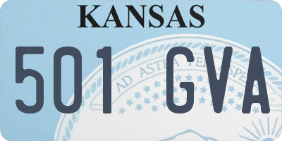 KS license plate 501GVA
