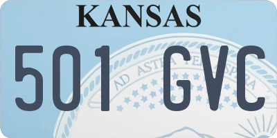 KS license plate 501GVC