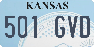 KS license plate 501GVD
