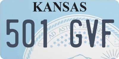 KS license plate 501GVF