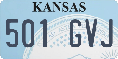 KS license plate 501GVJ