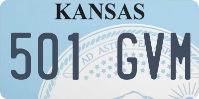 KS license plate 501GVM