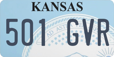 KS license plate 501GVR