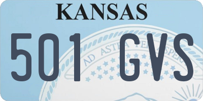 KS license plate 501GVS