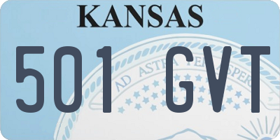 KS license plate 501GVT