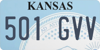 KS license plate 501GVV