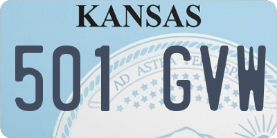 KS license plate 501GVW
