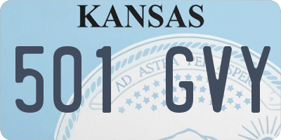KS license plate 501GVY