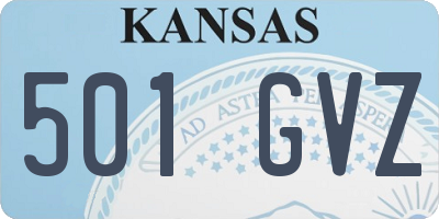 KS license plate 501GVZ