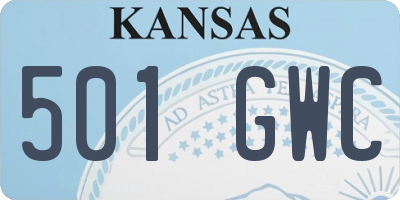 KS license plate 501GWC