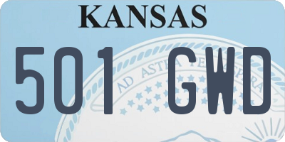 KS license plate 501GWD