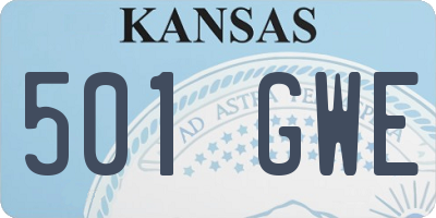 KS license plate 501GWE