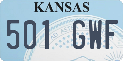 KS license plate 501GWF