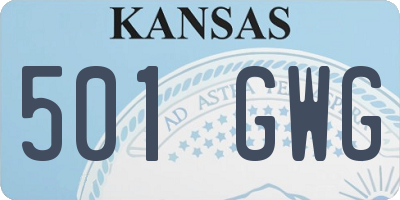 KS license plate 501GWG
