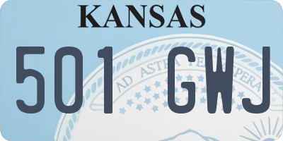 KS license plate 501GWJ
