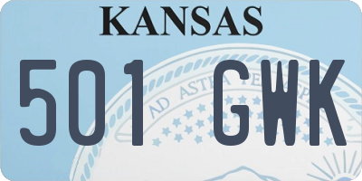 KS license plate 501GWK