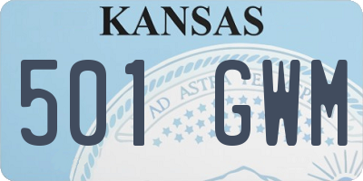 KS license plate 501GWM