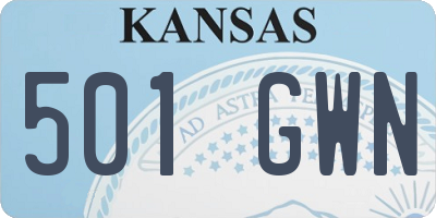 KS license plate 501GWN