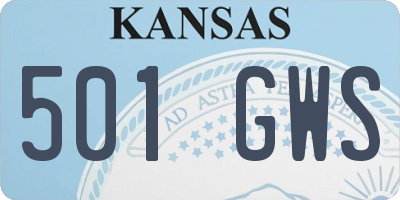 KS license plate 501GWS