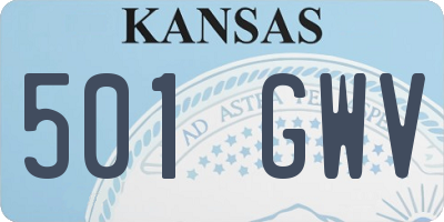 KS license plate 501GWV