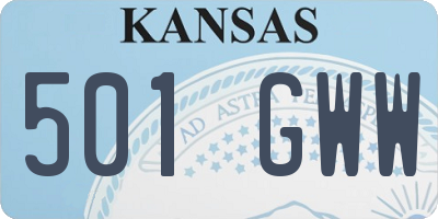 KS license plate 501GWW