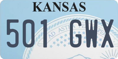KS license plate 501GWX