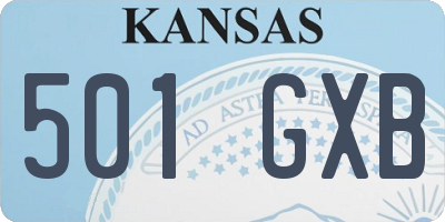 KS license plate 501GXB